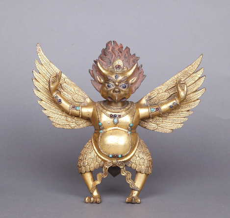 铜鎏金迦楼罗 十八世纪