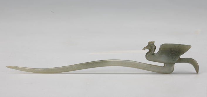 玉雕凤头发簪 金代