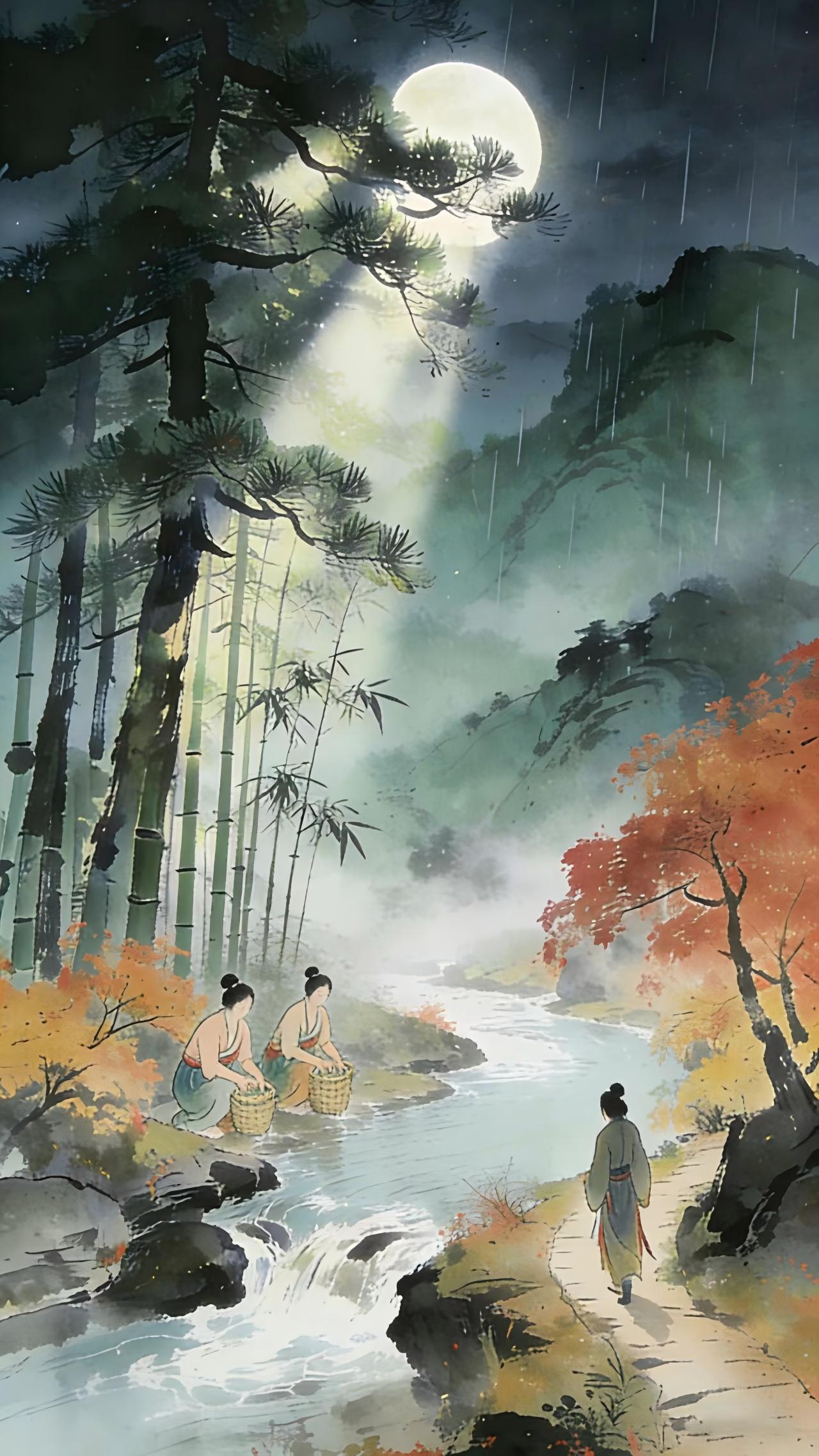 《山居秋暝》诗句解读