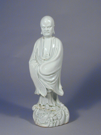 德化窑白釉瓷塑罗汉立像